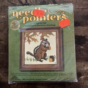 VTG Sunset Designs Needle Pointers "Chipmunk" Barbara Jennings Kit New Sealed